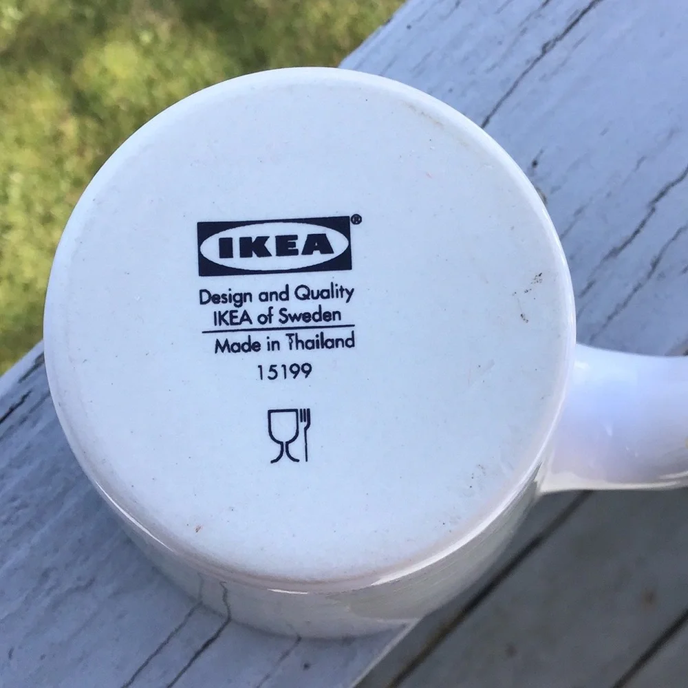 IKEA Mug 15199 White and Lime